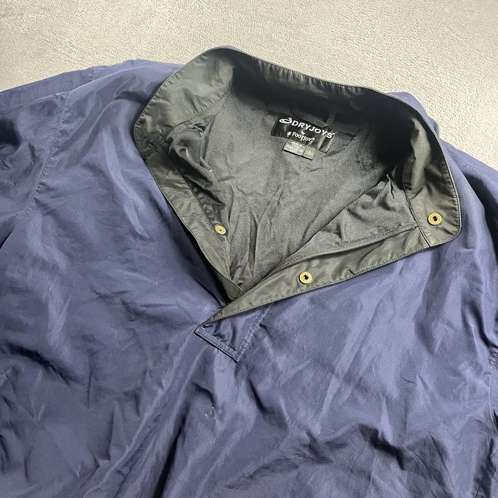 FootJoy Pullover Men Large Dryjoy Windbreaker Short Sleeve Golf Rain Jacket Navy